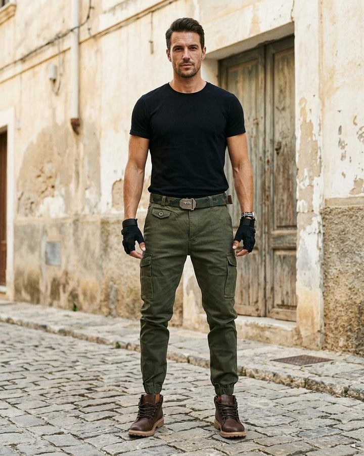 Macys Wear - Runon | Schmal Geschnittene Baumwoll Hose Herren
