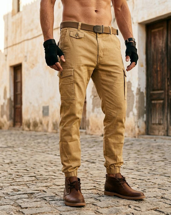 Macys Wear - Runon | Schmal Geschnittene Baumwoll Hose Herren