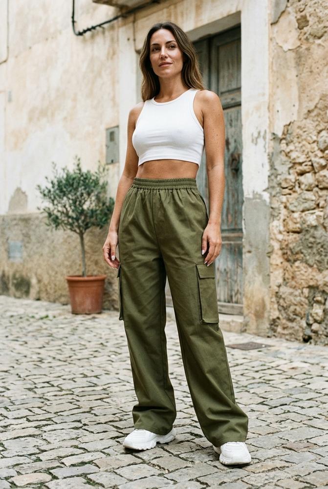 Macys Wear - Numat | Weit Geschnittene Baumwoll Hose Damen