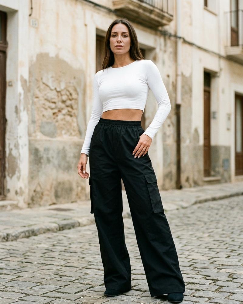 Macys Wear - Numat | Weit Geschnittene Baumwoll Hose Damen