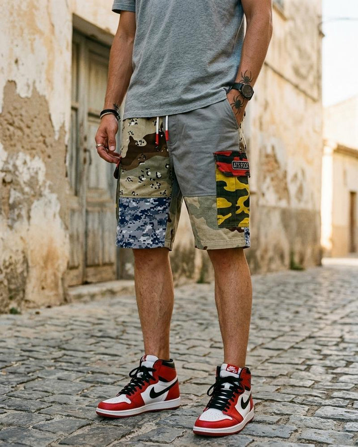 Macys Wear - Kafal | Gepatcht Gemustert Hose Herren