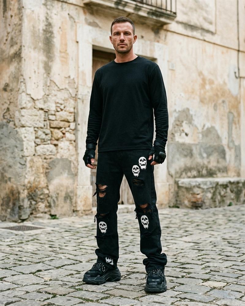 Macys Wear - Sozur | Zerrissene Bedruckte Hose Unisex