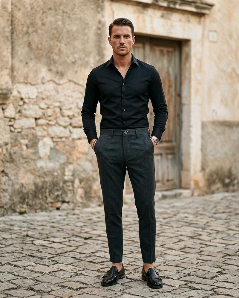 Macys Wear - Eihak | Schmal Geschnittene Knöchellange Hose Herren