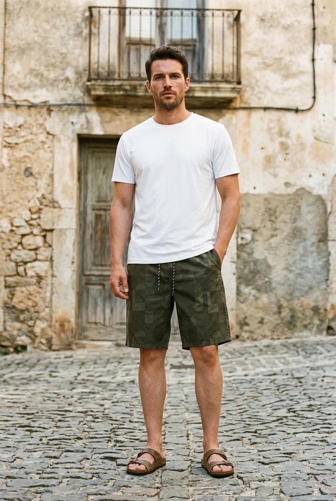 Macys Wear - Yolun | Gemustert Kurz Hose Herren