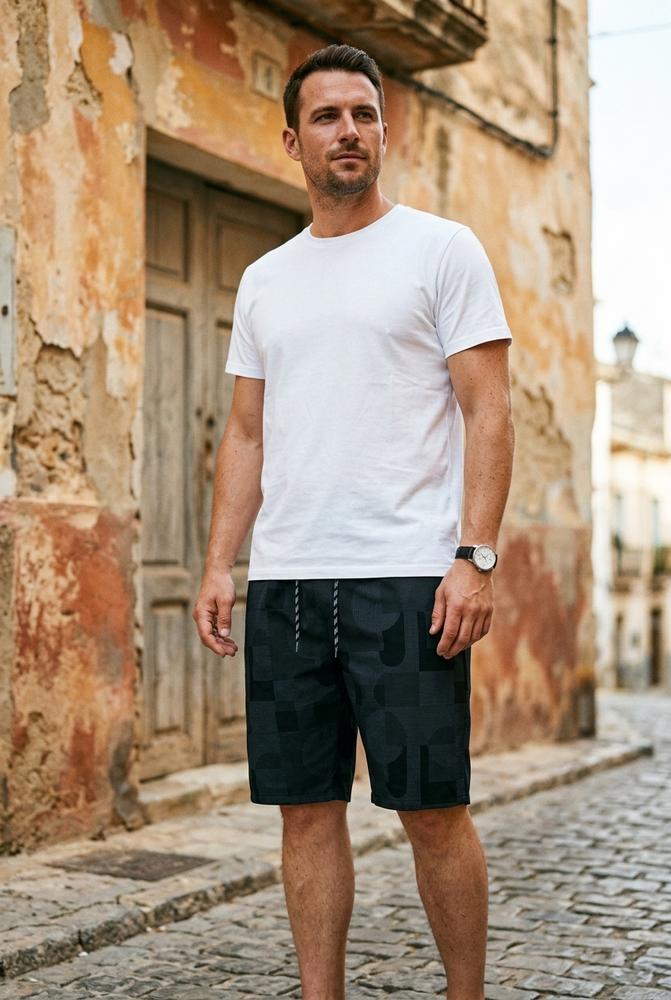 Macys Wear - Yolun | Gemustert Kurz Hose Herren