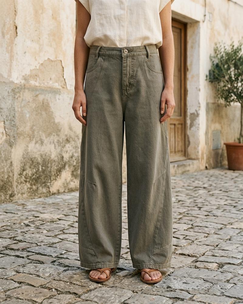 Macys Wear - Tifuk | Weit geschnittene Baumwoll Hose Damen