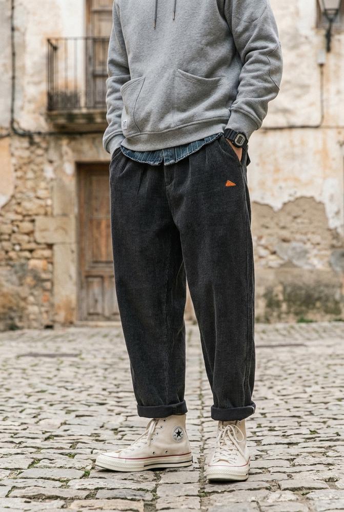 Macys Wear - Nirak | Lockere Gekrempelte Cordhose Unisex