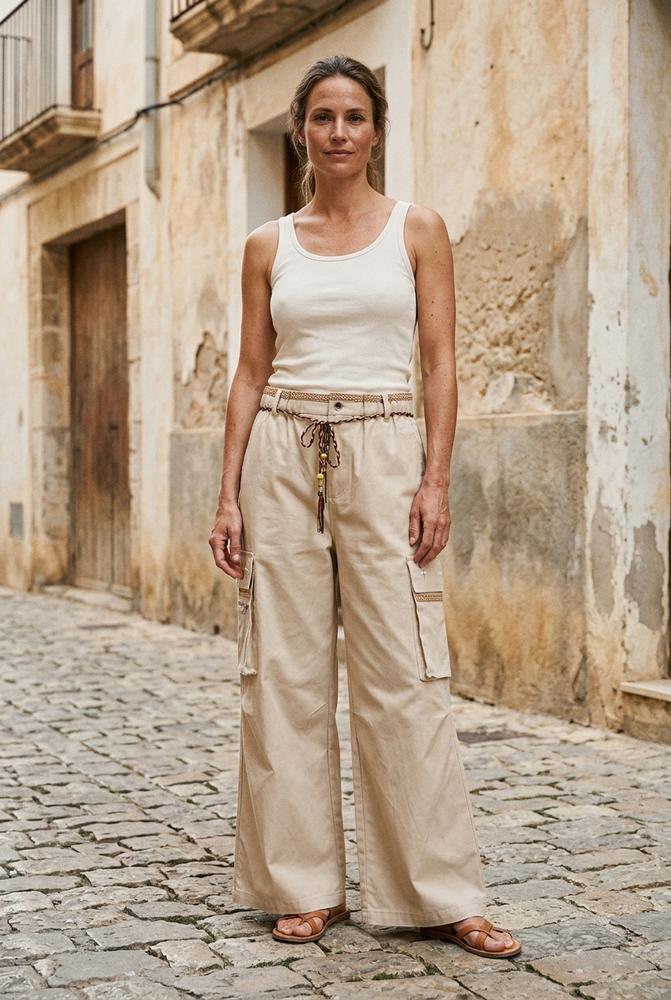 Macys Wear - Surak | Weit Geschnittene Baumwoll Hose Damen