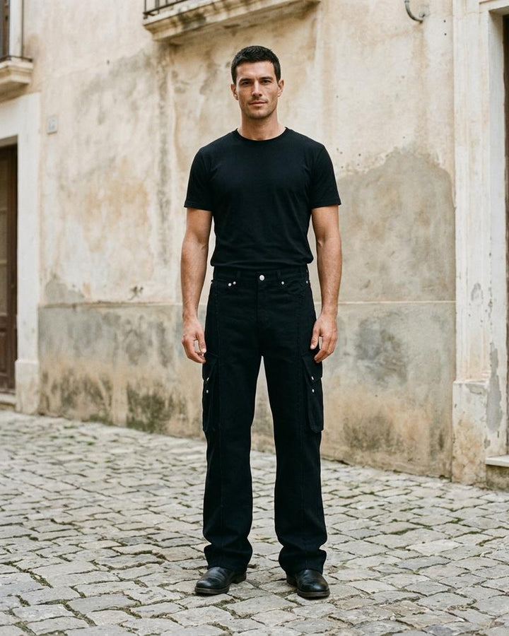 Macys Wear - Zomes | Weit Geschnittene Offenkantige Hose Unisex