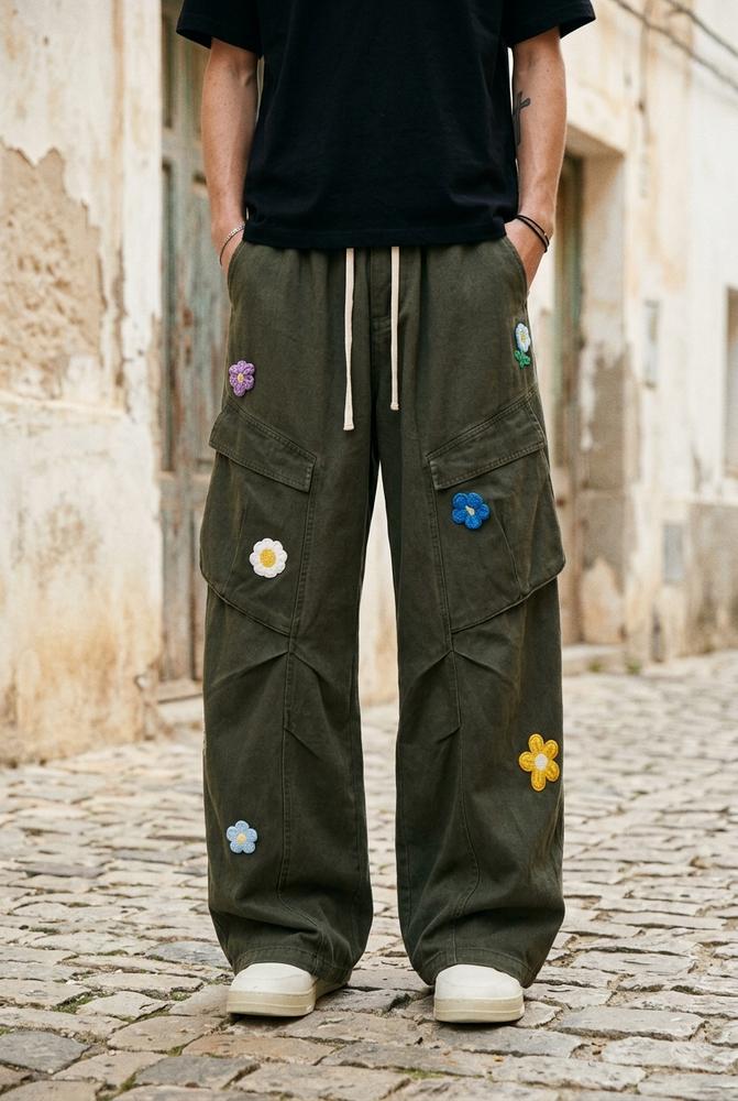 Macys Wear - Lufav | Applizierte Weit Geschnittene Hose Unisex