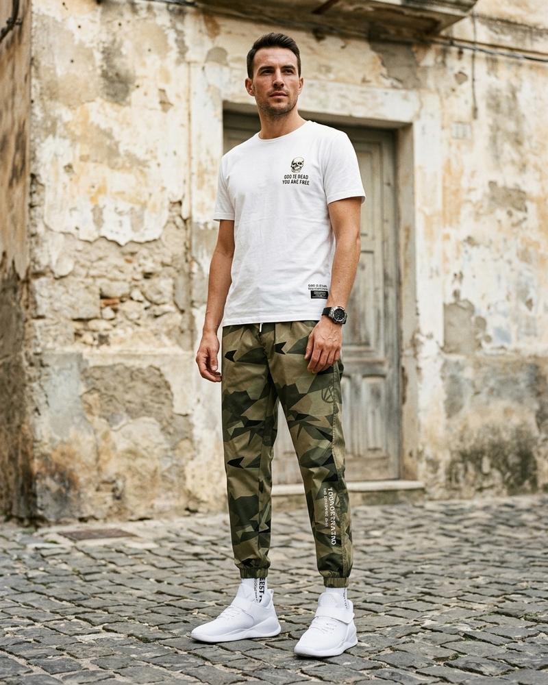 Macys Wear - Nusuk | Gemusterte Geschnürte Hose Herren