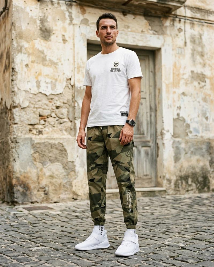 Macys Wear - Nusuk | Gemusterte Geschnürte Hose Herren