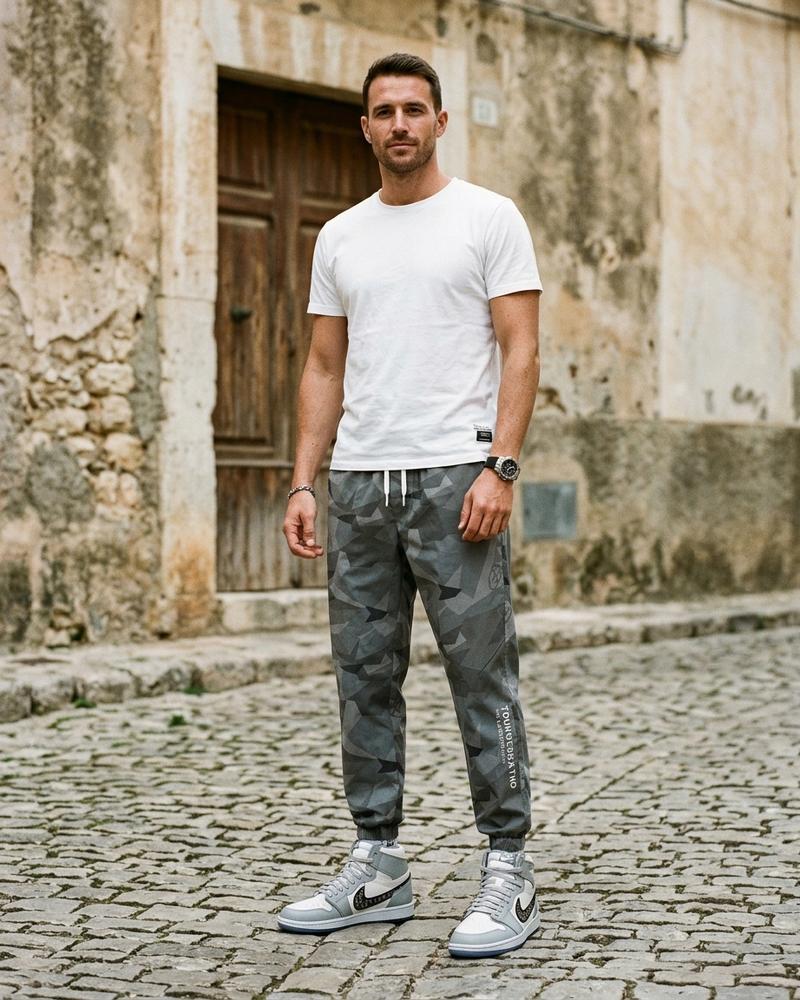 Macys Wear - Nusuk | Gemusterte Geschnürte Hose Herren