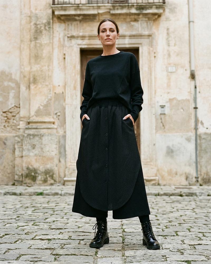 Macys Wear - Cozun | Asymmetrische Weit Geschnittene Hose Damen