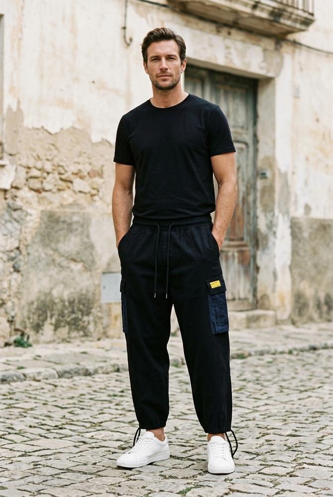 Macys Wear - Nupot | Weit Geschnittene Zweifarbige Hose Unisex
