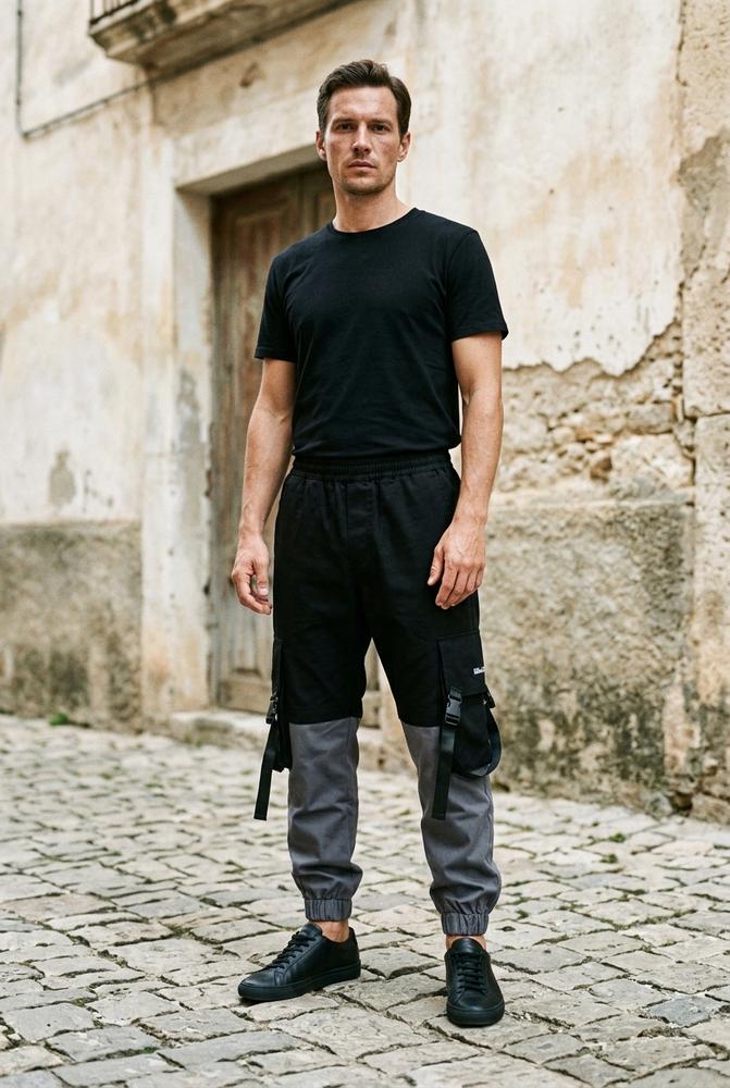 Macys Wear - Veval | Zweifarbige Cargo Hose Unisex