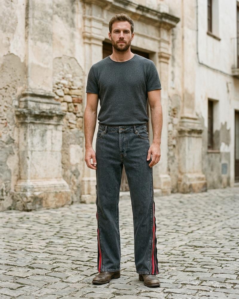 Macys Wear - Ranon | Gerade Geschnittene Gestreifte Hose Unisex