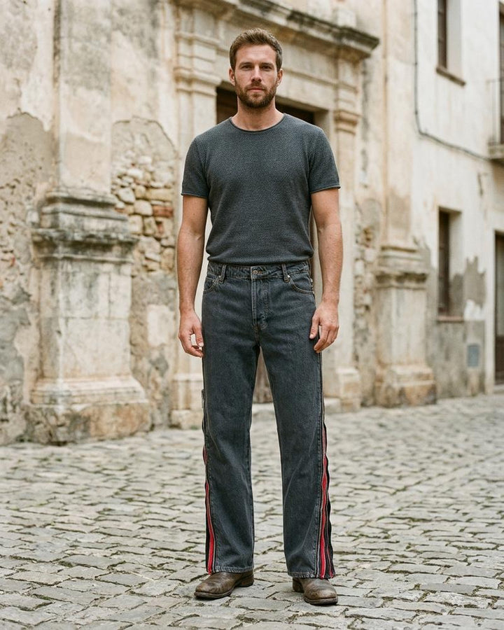 Macys Wear - Ranon | Gerade Geschnittene Gestreifte Hose Unisex
