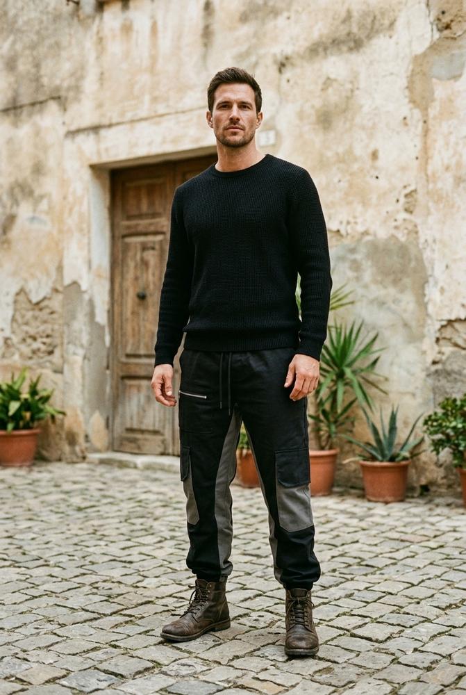 Macys Wear - Lerem | Strukturierter Langärmliger Pullover Herren