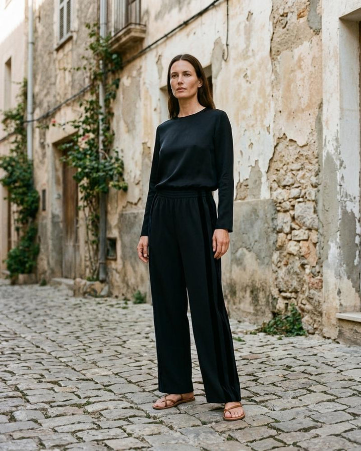 Macys Wear - Mutud | Gerade Geschnitten Seitlich Gestreift Hose Unisex