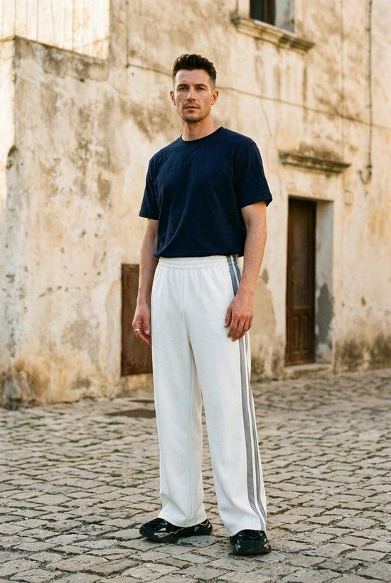 Macys Wear - Mutud | Gerade Geschnitten Seitlich Gestreift Hose Unisex