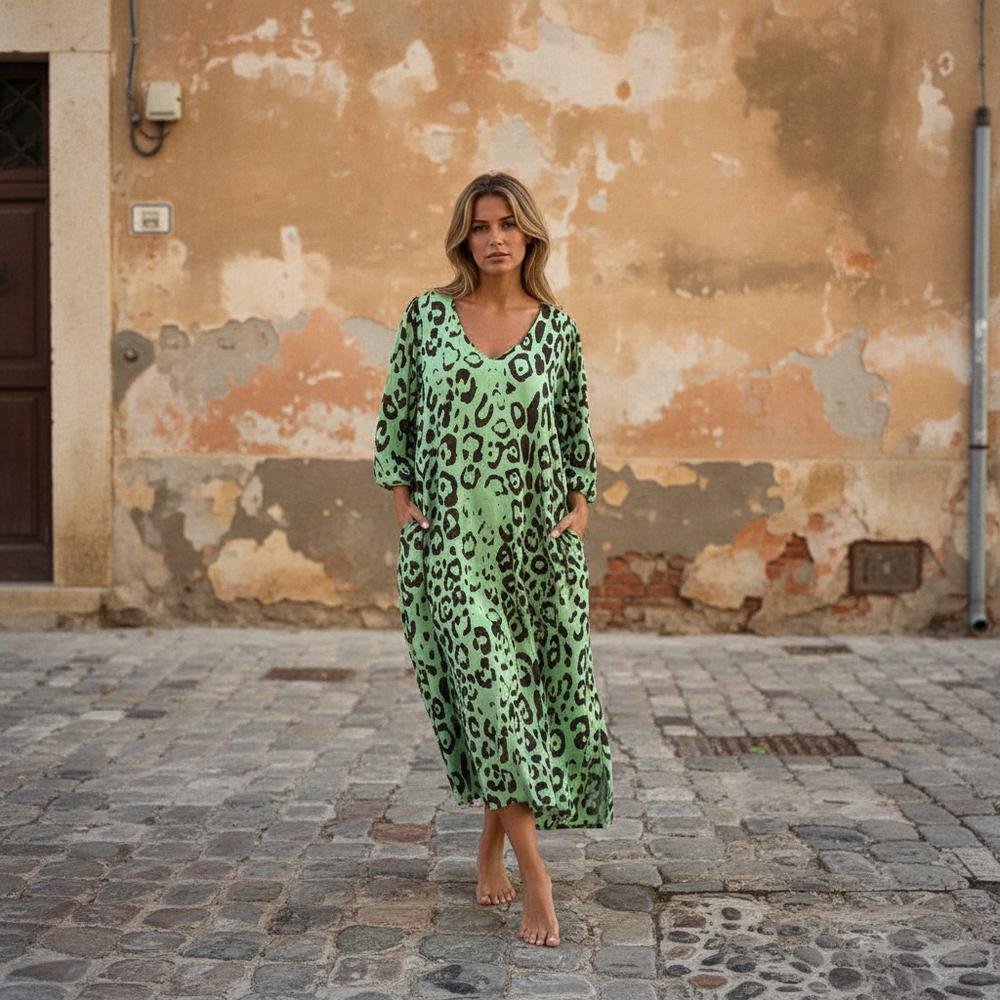 Kaila | Elegantes Leopardenmuster Kleid