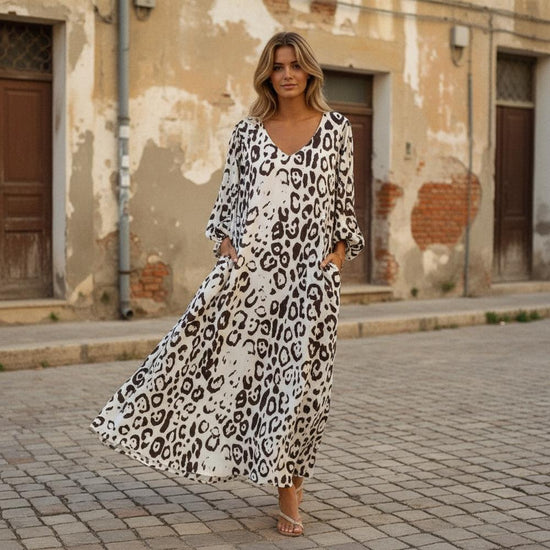 Kaila | Elegantes Leopardenmuster Kleid